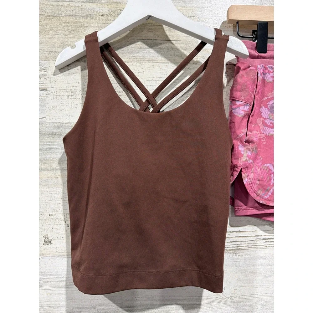 Gap All In Motion Outfit Girls 10 Brown Pink Floral Activewear Sporty EUC